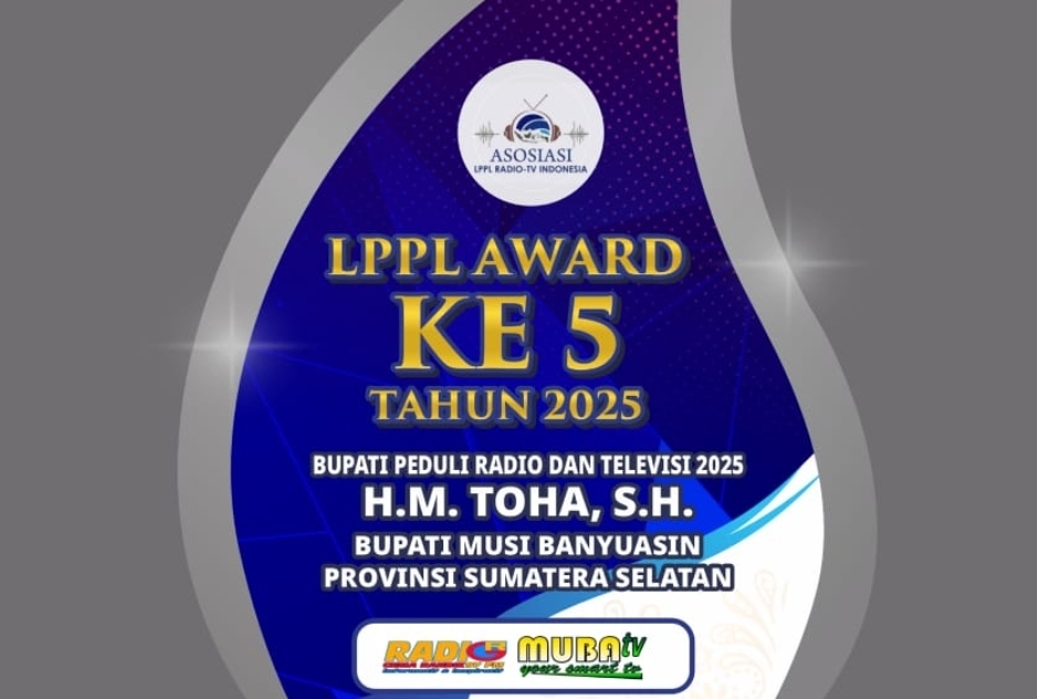 Bupati Muba Toha Tohet Raih Penghargaan, Bupati Peduli Radio dan Televisi 2025