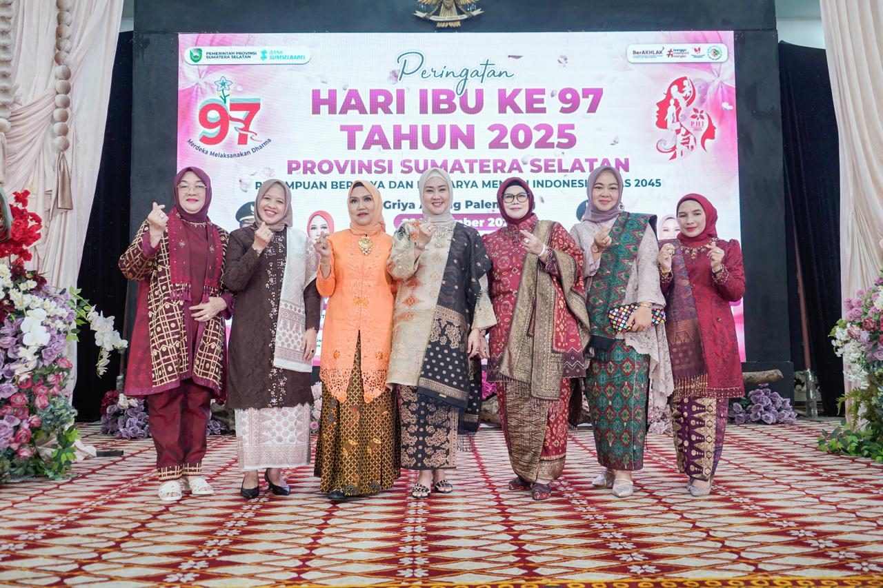 Peringatan Hari Ibu ke-97 di Sumsel, Perempuan Diajak Aktif Berkontribusi Menuju Indonesia Emas 2045