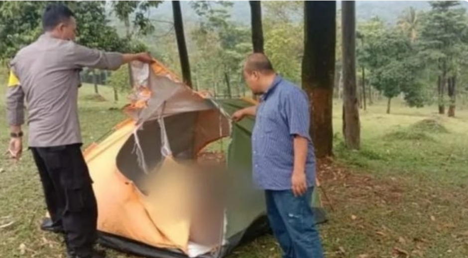 Sejoli Kemping di Bukit Waruwangi, Tenda Disambar Petir, Si Pria Tewas di Tempat