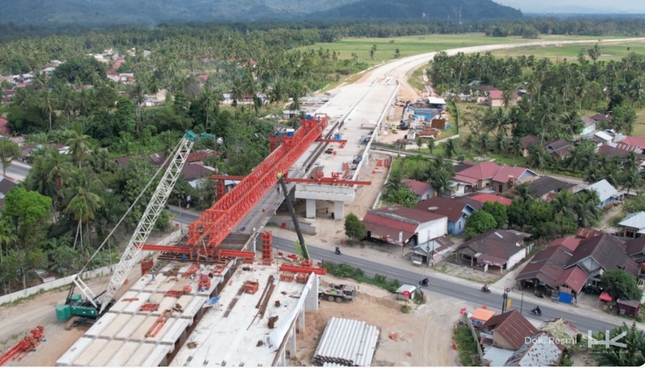 Mengalami Kemajuan Cukup Siginifikan, Begini Progres Pembangunan Tol Padang Sicincin 