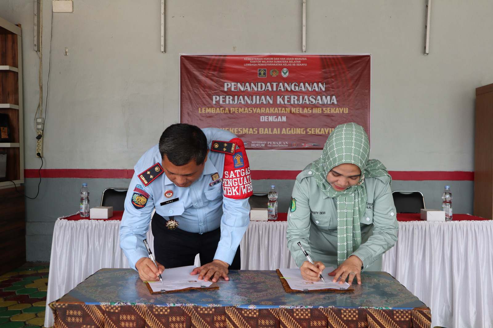 Tingkatkan Pelayanan Kesehatan, Lapas Sekayu Teken Perjanjian Kerja Sama Puskesmas Balai Agung