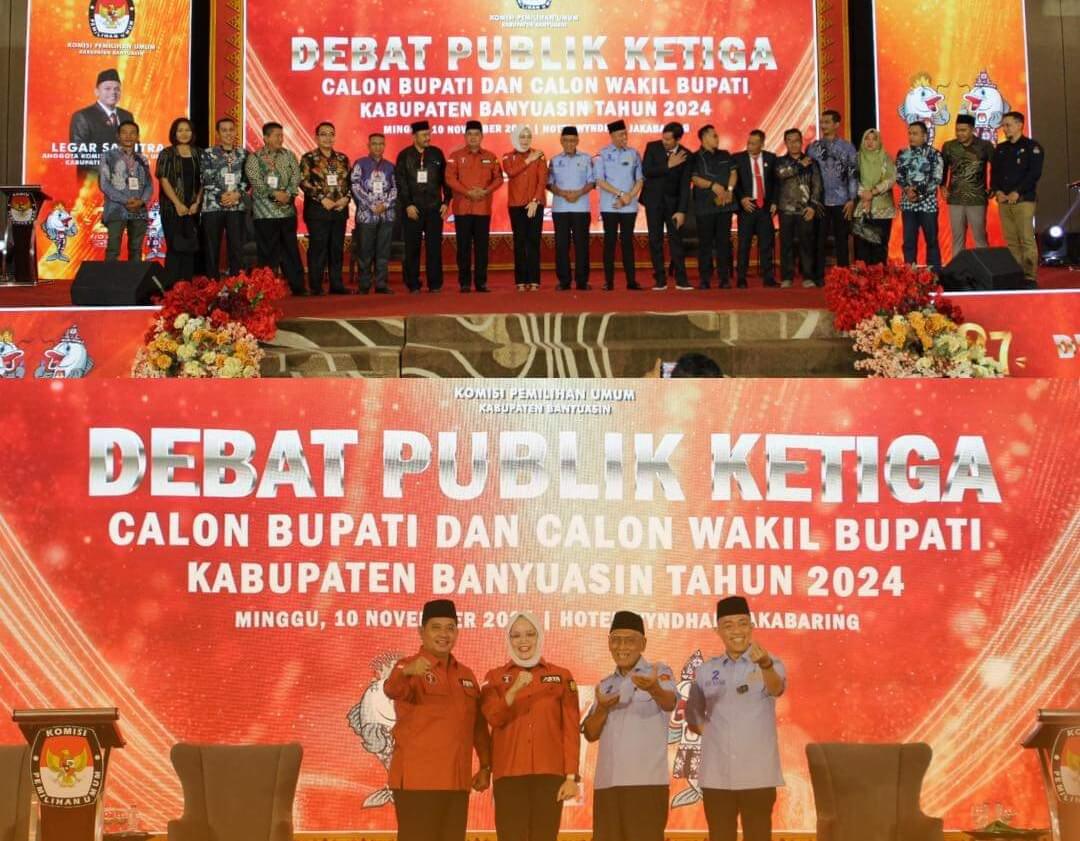 KPU Banyuasin Gelar Debat Ke-3 Calon Bupati dan Wakil Bupati Banyuasin