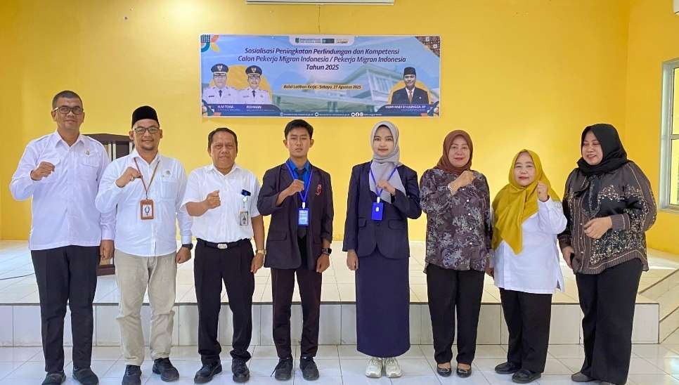 Disnakertrans Muba Gandeng BP3MI Sumsel, Bekali Siswa SMK dengan Sosialisasi Perlindungan CPMI