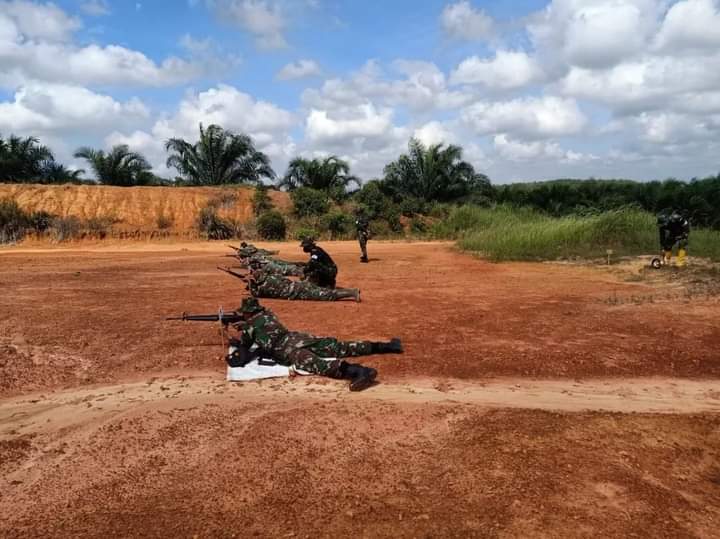 Kodim 0401/Muba Gelar Latihan Menembak Senjata Ringan Triwulan IV Tahun 2023