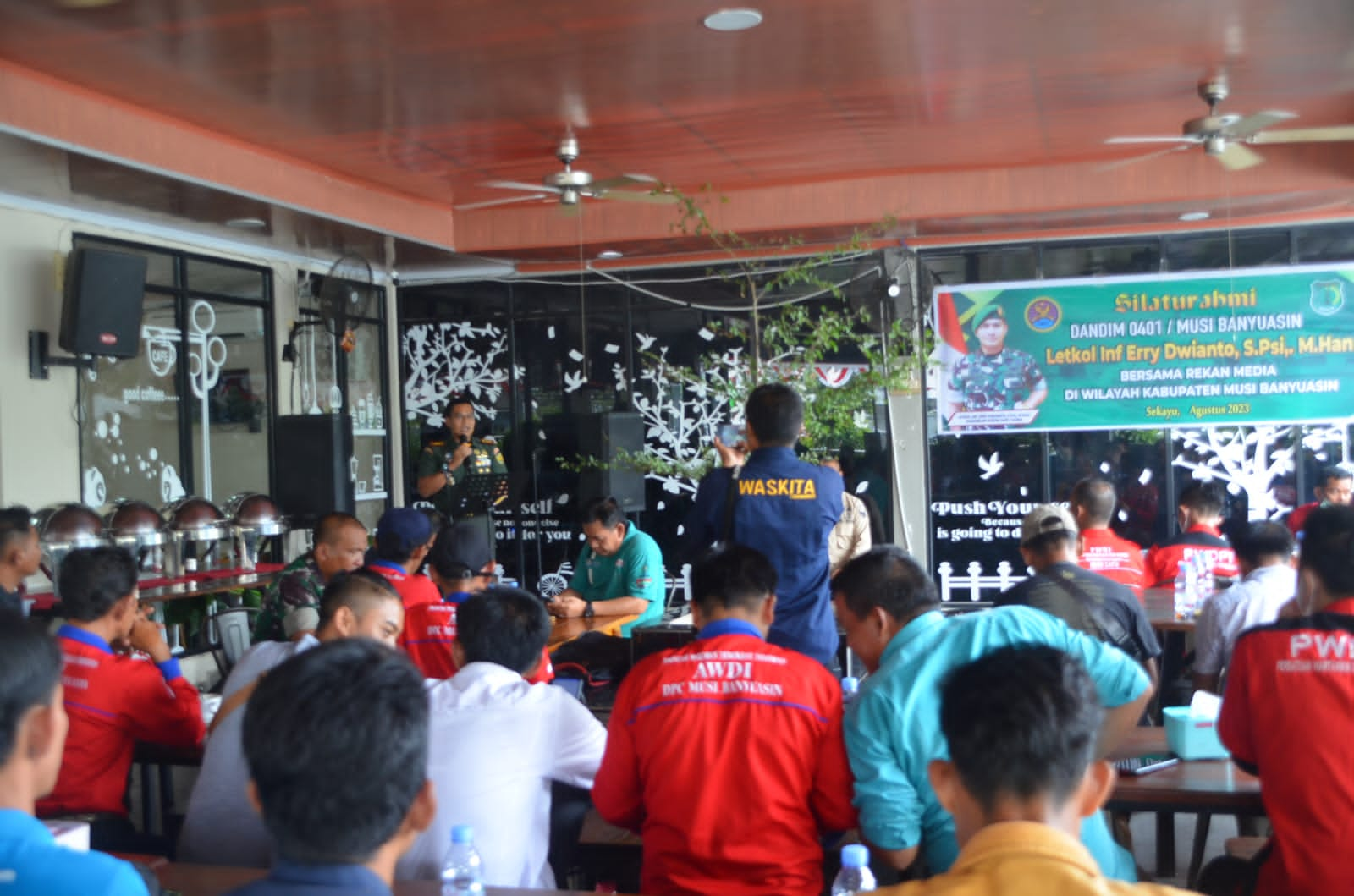 Perkuat Sinergis Dengan Wartawan, Kodim 0401 Muba Gelar Coffe Morning