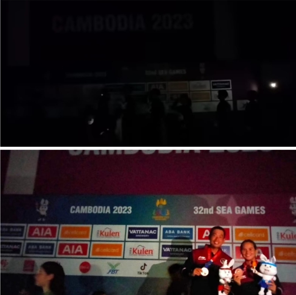 Diwarnai Mati Lampu, Pembagian Medali Cabang Tenis Lapangan SEA Games Kamboja Gelap Gulita