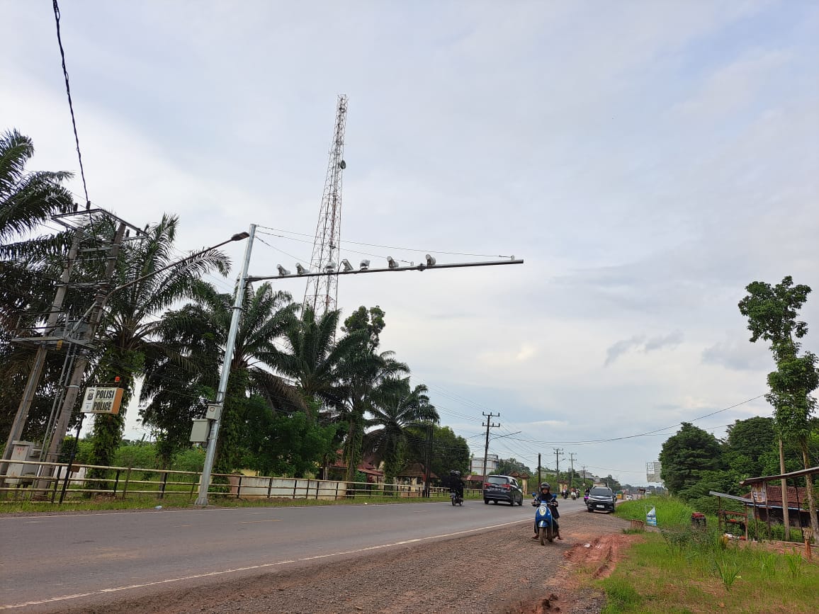 Ingat! Camera Tilang Elektronik di Depan Polsek Sungai Lilin Mulai Berfungsi