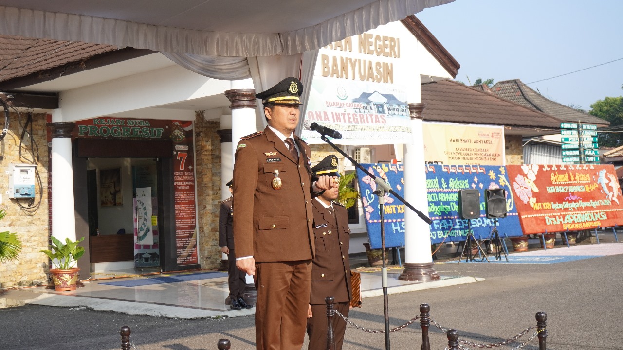 Berlangsung Khidmat, Kejaksaan Negeri Muba Gelar Upacara Hari Bhakti Adhyaksa ke-64