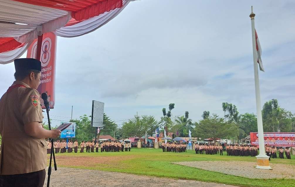 Upacara HUT Pramuka ke-64 di Sungai Lilin Berlangsung Meriah dan Penuh Semangat Kebangsaan