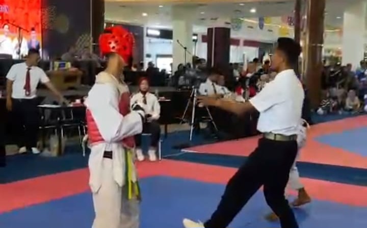 Membanggakan, Baru Hari Kedua Atlet Taekwondo Pol PP Muba Borong Medali di Kejurnas Piala Bupati Banyuasin 