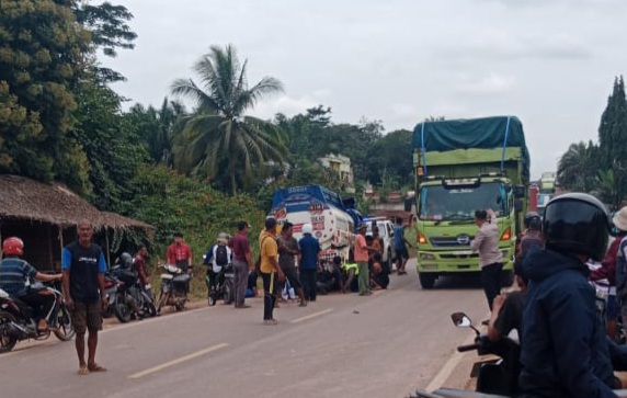 Pengendara Motor Meninggal Kecelakaan di Sungai Lilin, Sempat Terjepit Diantara Roda dan Spakbor Mobil Tangki 