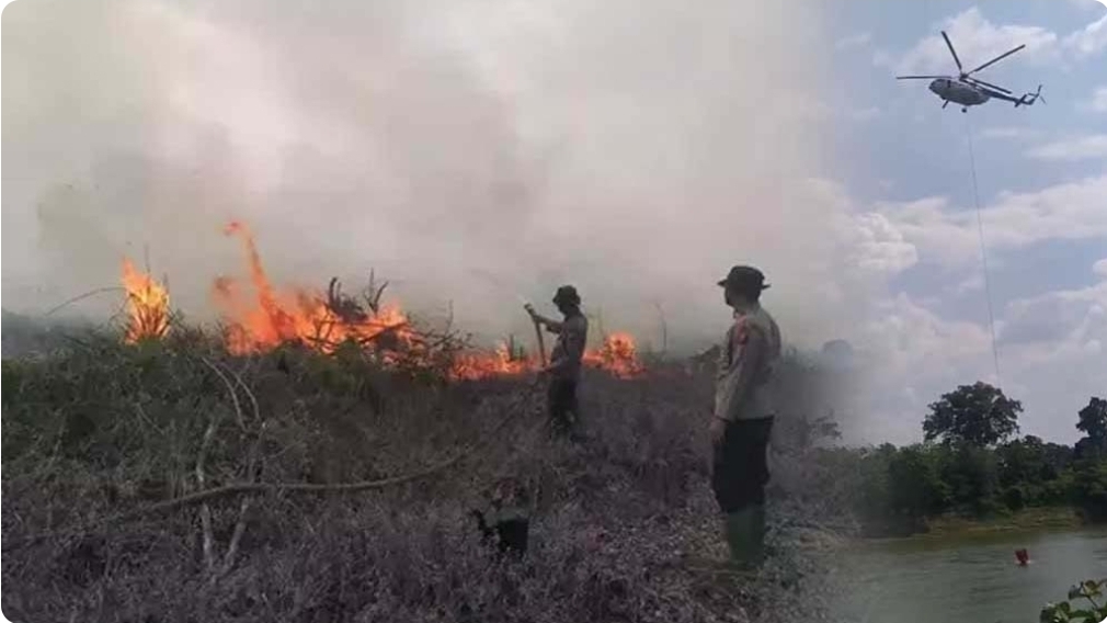 Karhutla di Sumsel Makin Luas, BNPB Tambah Satu Helikopter Water Bombing