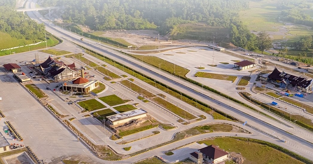 Dua Rest Area Tol Padang-Sicincin Rampung, Tampilkan Arsitektur Minang Bernuansa Modern