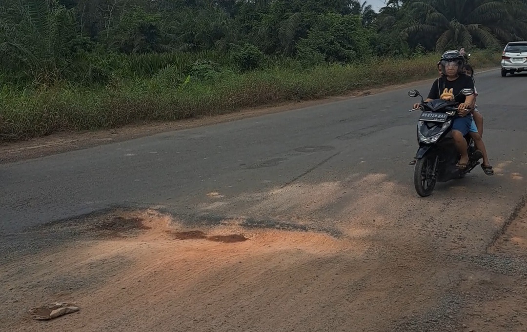 Hitungan Bulan Diperbaiki, Lobang di Jalintim Sungai Lilin Kembali Muncul, Bahayakan Pengguna Jalan