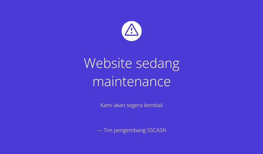 Jelang Pentupan Pendaftaran, Web SSCASN 2023 Down, Pelamar Ramai Serbu Medsos BKN