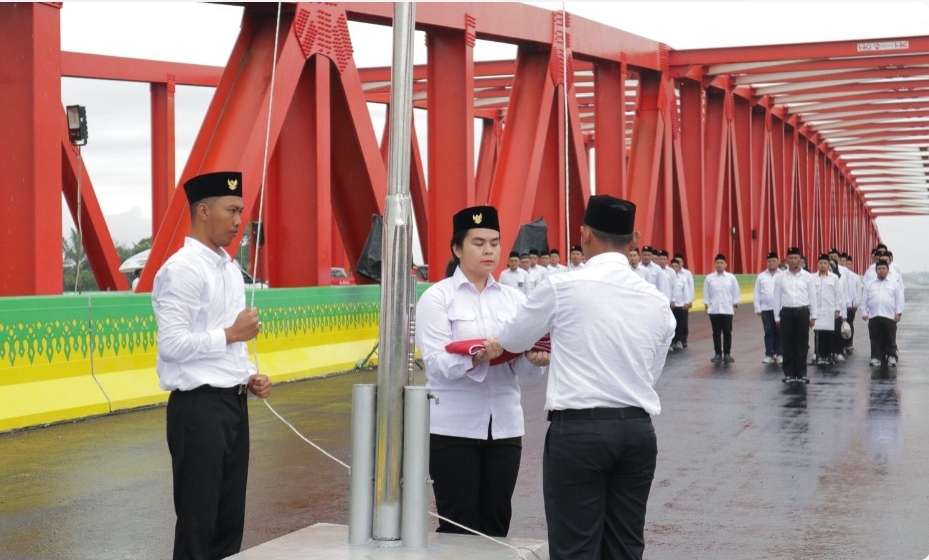 HK Gelar Upacara Di Atas Jembatan Sei Wampu, Jembatan Rangka Baja Terpanjang di Tol Indonesia