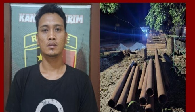 Warga Sukamaju Diamankan Polsek Babat Supat, Diduga Terlibat Pencurian Pipa Cubing Pertamina