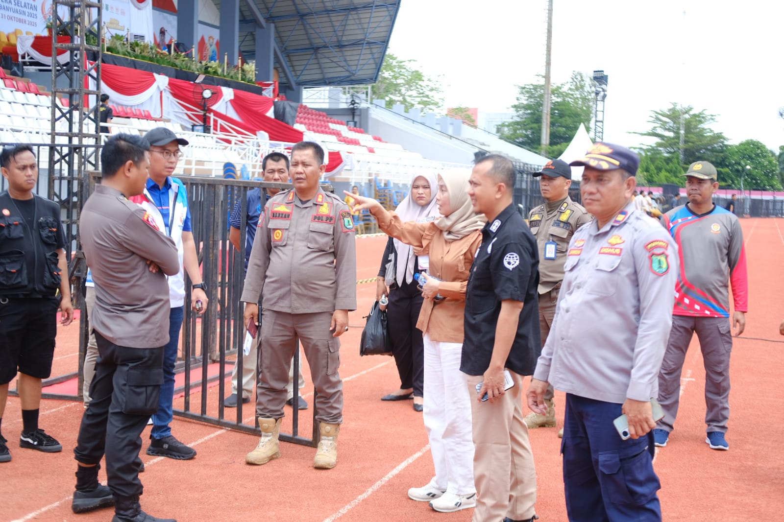 Polda Sumsel dan Pemkab Muba Lakukan Risk Assessment dan Simulasi Penguraian Penonton Jelang Pembukaan Porprov