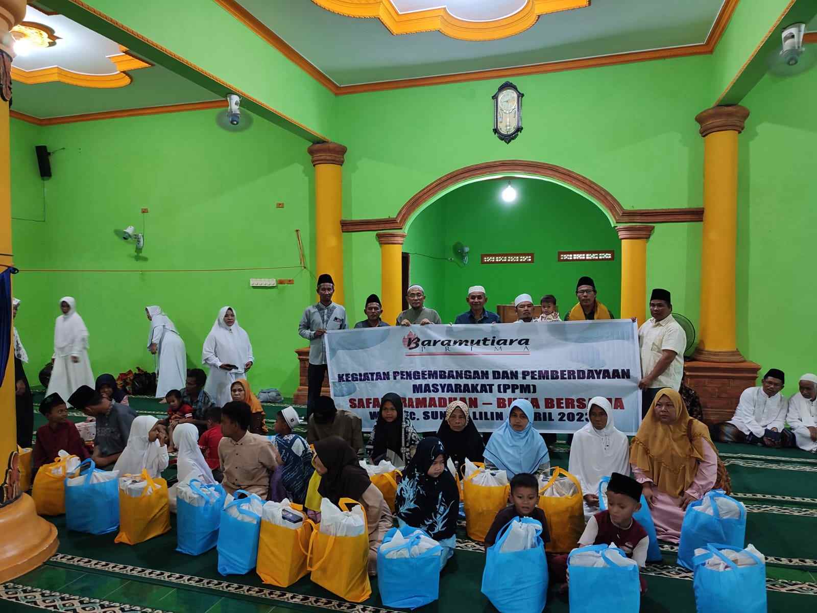 Pemdes Cinta Damai dan PT BMP Gelar Buka Bersama, Berikan Bingkisan Anak Yatim dan Kaum Duafa