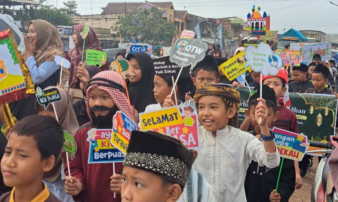 SD N 1 Sungai Lilin Gelar Kegiatan Kirab, Sambut Bulan Suci Ramadhan