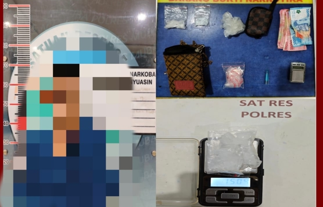 Polres Muba Tangkap Pengedar Sabu di Lalan, Barang Bukti Capai 15 Gram