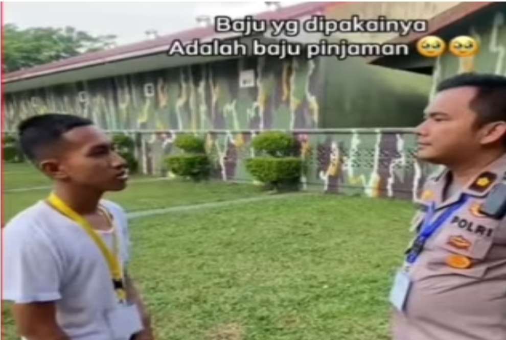 Viral, Video Pemuda Pakai Baju Robek dan Lusuh pada Seleksi Penerimaan Polisi, Netizen Doakan Lulus