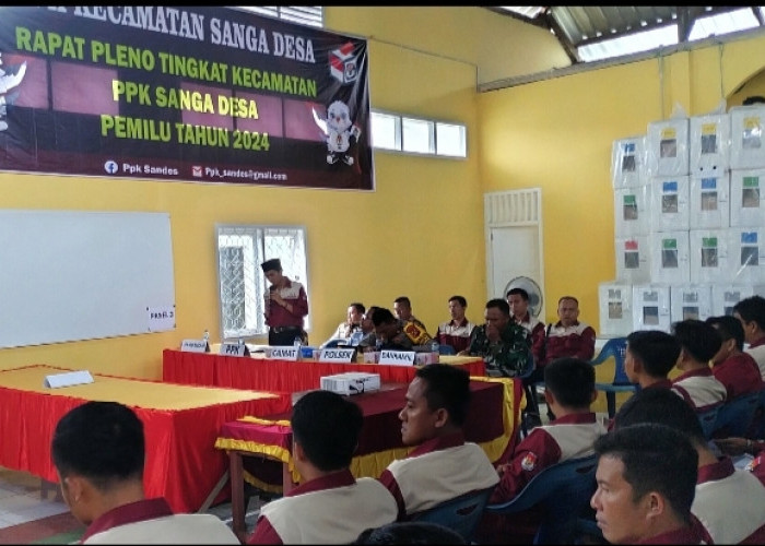 PPK Sanga Desa Gelar Rapat Pleno Rekapitulasi Suara tingkat Kecamatan Pemilu Tahun 2024 