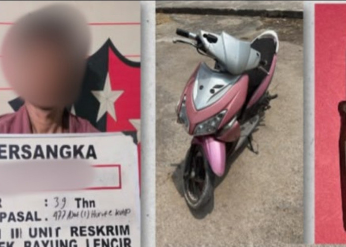 Panjat Pohon Masuk Rumah, Pria Asal Lais Ditangkap Usai Curi Motor Vario di Bayung Lencir