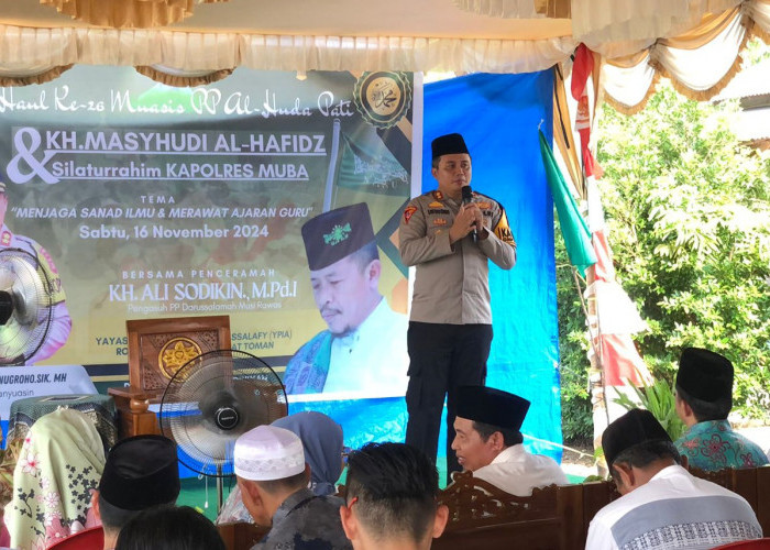 Kapolres Muba Hadiri Haul Almaghfurllah KH Masyhudi Al - Hafids, Ini Pesan yang Disampaikan