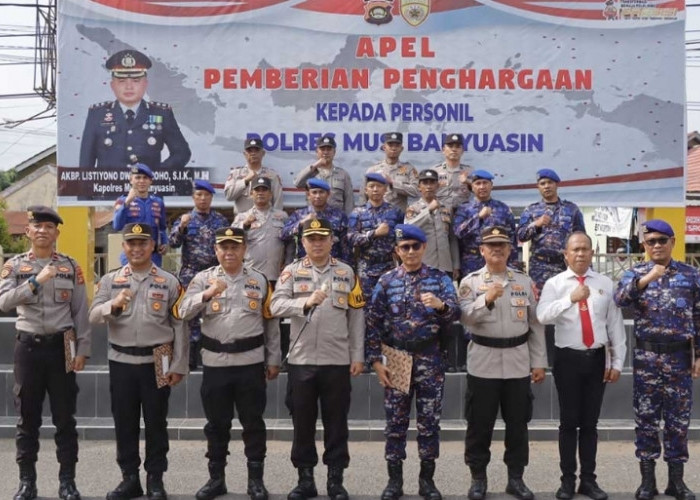 Sebanyak 36 Personel Polres Muba Dapat Penghargaan, Berikut Daftarnya