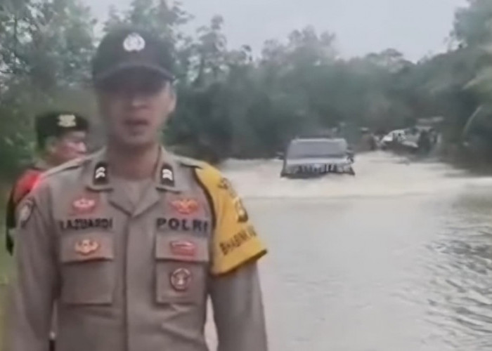 Jalan Lintas Musi Rawas–PALI Terendam Banjir, Pengendara Diimbau Tunda Perjalanan