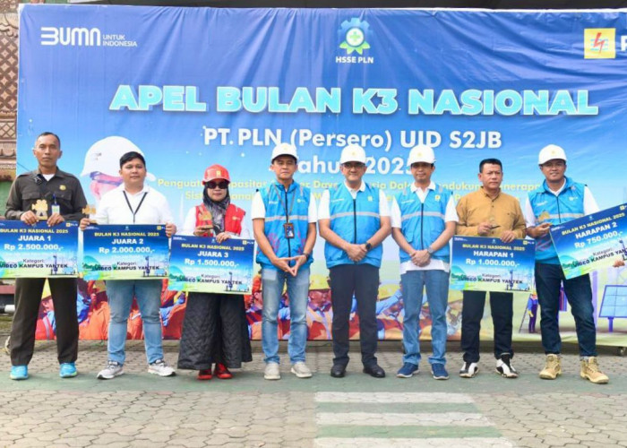 Sekda Edward Candra Pimpin Apel Peringatan Bulan K3 Nasional Tingkat Provinsi Sumsel