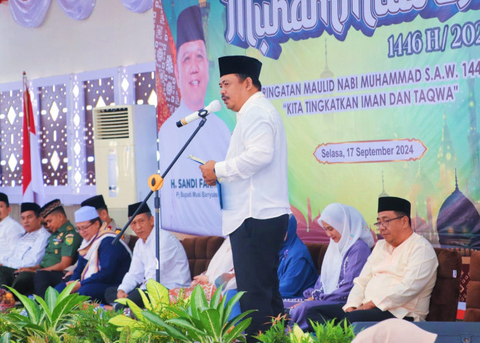 Maulid Nabi 1446 H di Muba, Ustadz Habib Gasim Alkaff Sampaikan Tausiyah di Rumah Dinas Bupati