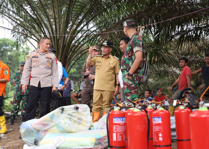 Pj Bupati Muba Minta Hentikan Aktifitas di Lokasi Kebakaran Sumur Ilegall Tanjung Dalam