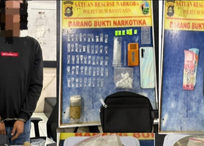 Sopir 35 Tahun Ditangkap di Bayung Lencir, Polisi Sita 50 Paket Diduga Sabu dan Enam Paket Serbuk Hijau
