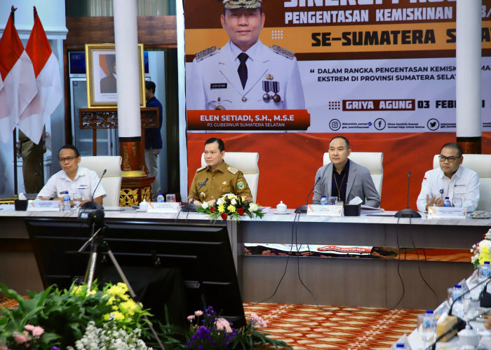 Pj Gubernur Elen Setiadi Harapkan Kabupaten/Kota Se-Sumsel Sinergi Sukseskan Program Pengentasan Kemiskinan