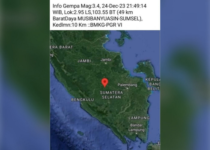 Heboh! Musi Banyuasin Dilanda Gempa Bumi 3.4 Magnitudo, Ini Wilayah yang Terdampak