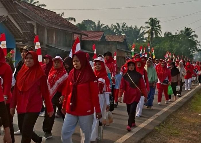 Meriahkan HUT RI Ke-81, Ratusan Warga Sukadamai Baru Ikuti Jalan Santai