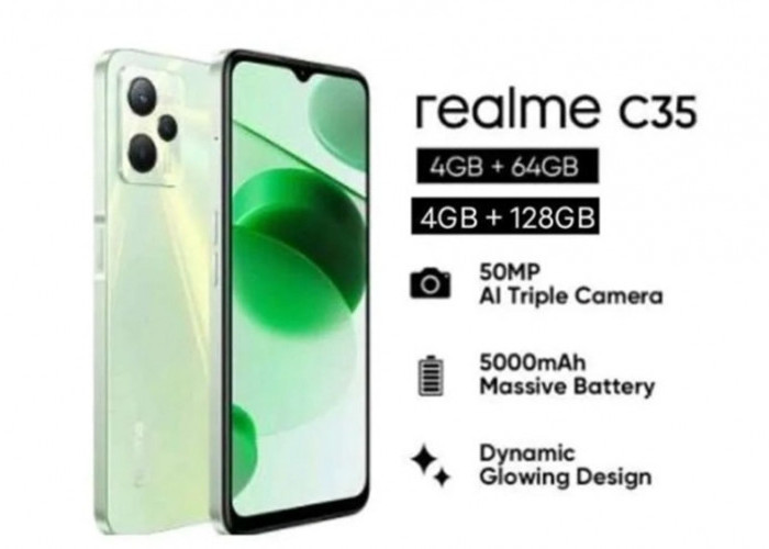 Realme C35 Baterai Awet, Desain Elegan, Harga Cuma 3 Jutaan