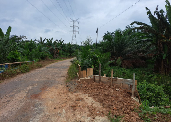 Jalan Rusak Akibat Galian Jargas, Pemdes Sumber Rejeki Sungai Lilin Terpaksa Benahi Sendiri