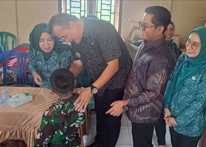 Camat Sungai Lilin Kunjungi Desa Linggosari, Dorong Penguatan Posyandu dan Potensi Desa