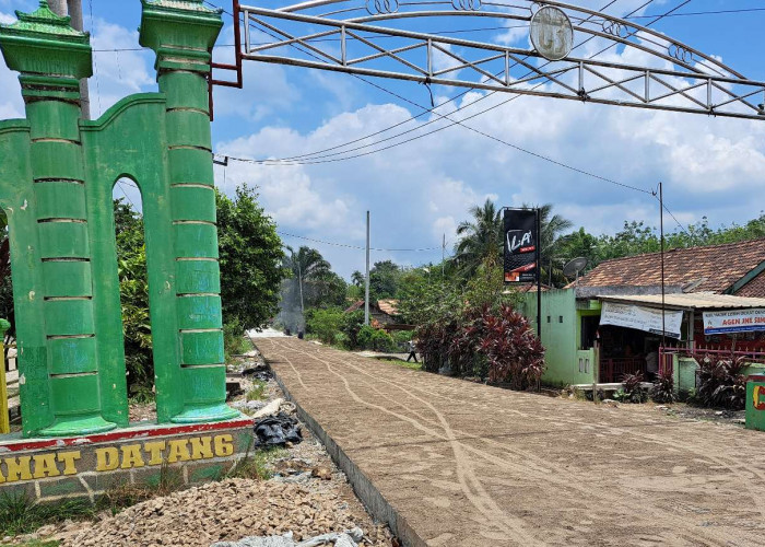 Jalan Masuk Desa Bukit Jaya Sungai Lilin di Cor Beton, Warga Sambut Senang