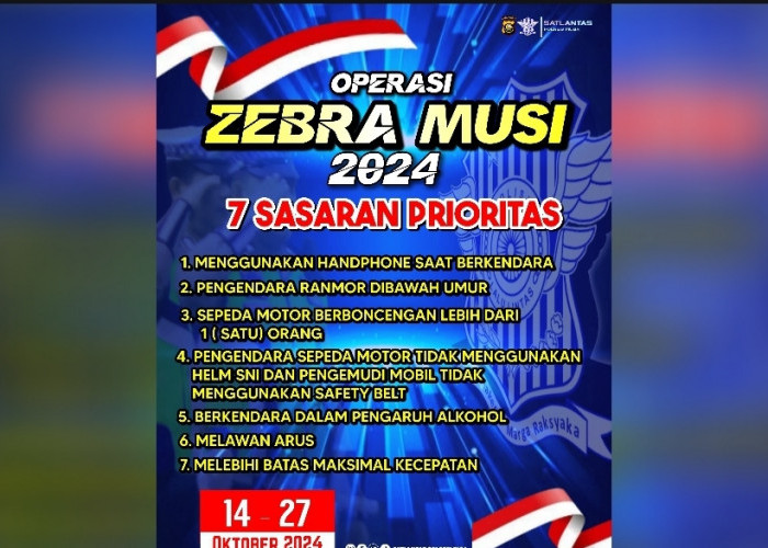 CATAT! Polres Muba Bakal Gelar Operasi Zebra Musi, Mulai Senin 14 Oktober, Berikut 7 Sasaran Prioritas