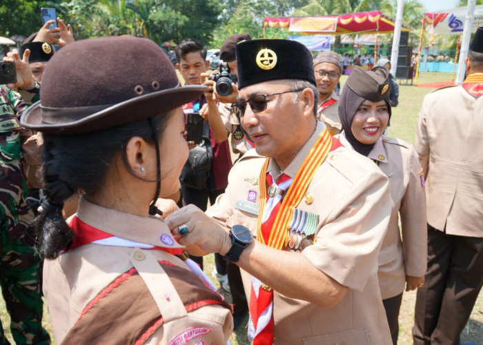 Pj Bupati Muba Pimpin Upacara Peringatan Hari Pramuka ke-62, Ini Pesannya