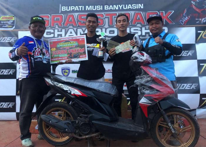 Daffa Racing Team 96 Toke Solar Ireng Borong Juara di Grasstrack Bupati Muba Championship
