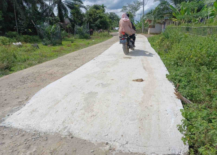 Pembangunan Jalan di Desa Musi Banyuasin Ini di Keluhkan, Ada Apa?