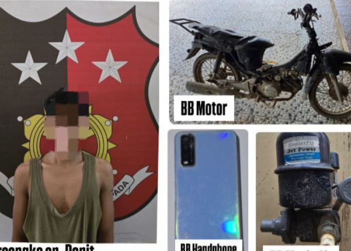 Nyuri Motor dan Pompa Air di Talang Siku Pinang Banjar, Pria Ini Diamankan Polisi