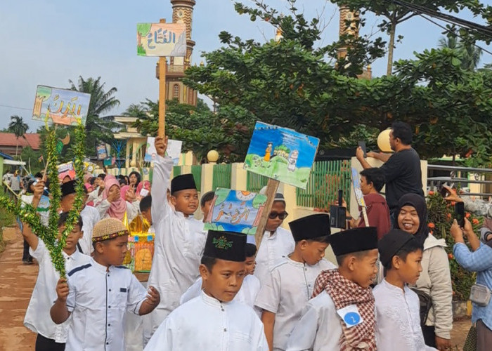Ratusan Siswa SD Negeri 1 Sungai Lilin Gelar Kirab Sambut Ramadan 2026