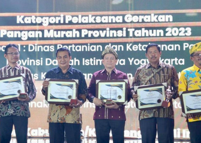 Pj Gubernur  Elen Setiadi Terima Penghargaan Bapanas Award dari Badan Pangan Nasional