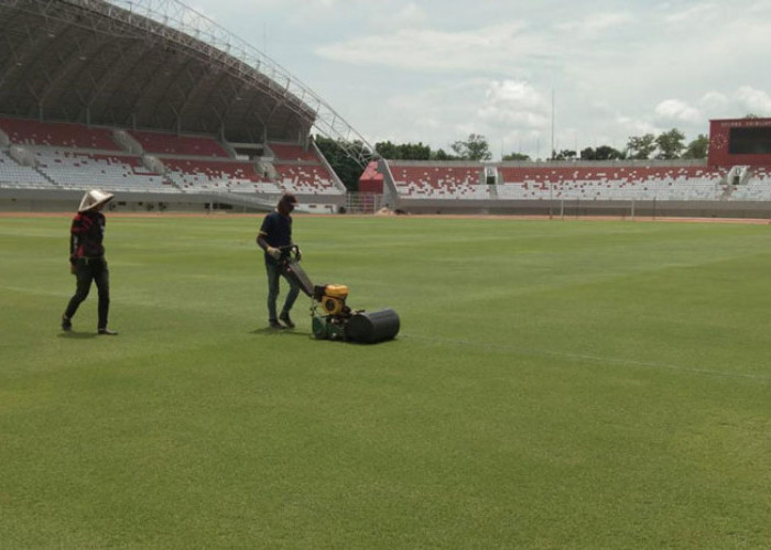 Persiapan Piala Dunia U-20, Rumput Stadion Gelora Sriwijaya Jakabaring Terus Dibenahi